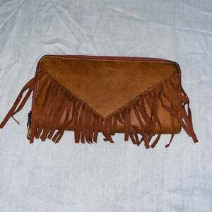 Brown Boho Fringe Wallet - Western Style Clutch Style